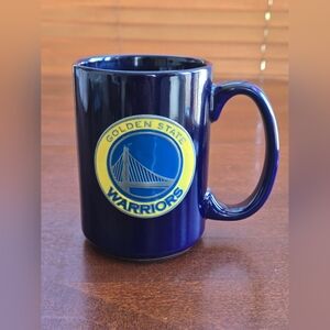 Golden State Warriors Blue Gold Raised Logo Mug